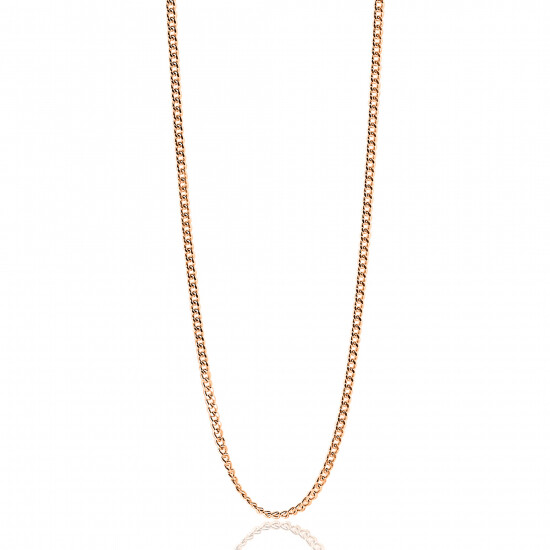ZINZI zlv. gourmet collier 42 cm rosé verguld
