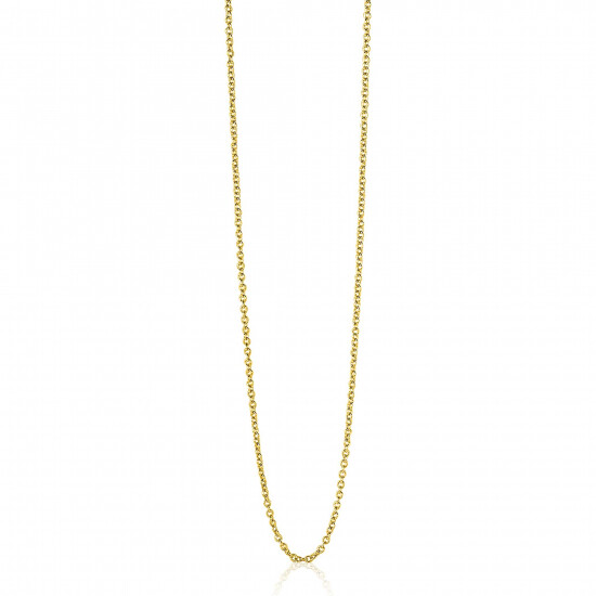 80cm ZINZI zilveren anker ketting geel verguld ZILC-A80G