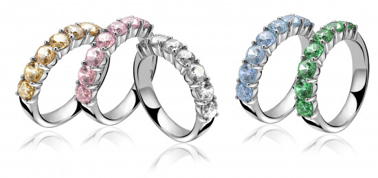 ZINZI Sterling Silver Ring Champagne ZIR1000C
