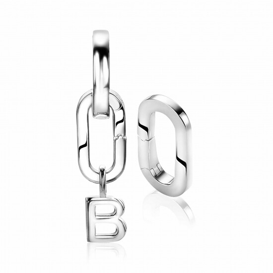 16mm ZINZI Sterling Silver Earrings Pendants Oval Clasp for Charms ZICH2060 (excl. hoop earrings)