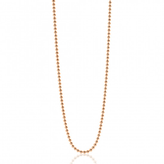 ZINZI zlv. bol collier 45 cm rosé verguld