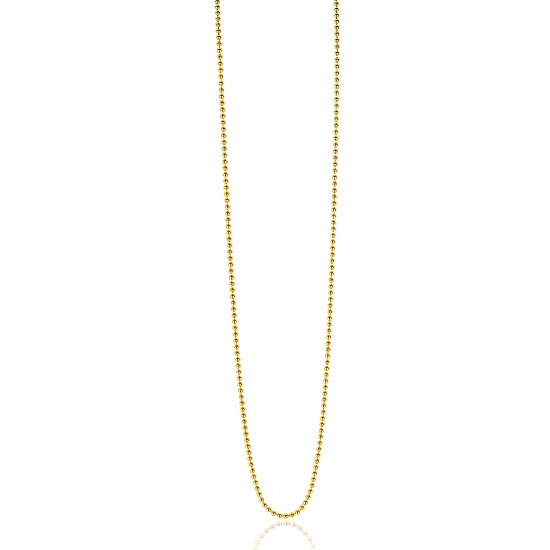 42cm ZINZI zilveren bolletjes ketting geel verguld ZILC-B42G