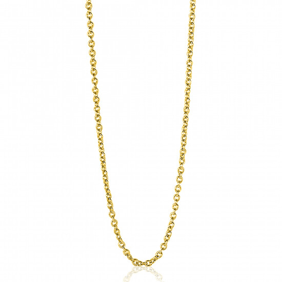 70cm ZINZI zilveren anker ketting geel verguld ZILC-A70G