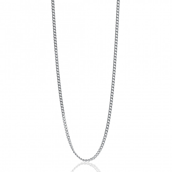 70cm ZINZI zilveren gourmet ketting. ZILC-G70