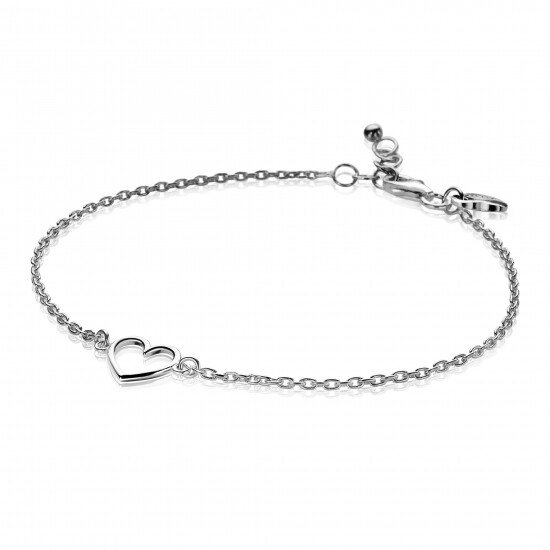 ZINZI zilveren armband met open hartje ZIA1420