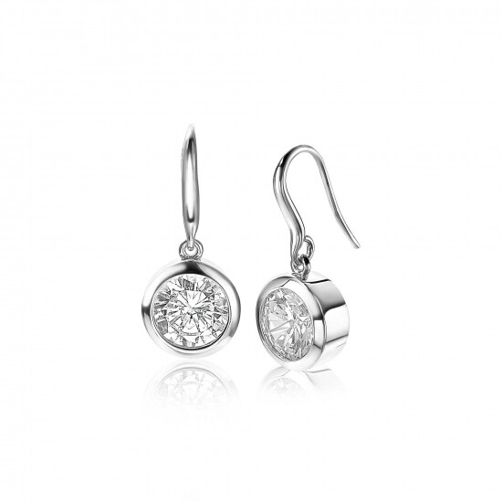 ZINZI Sterling Silver Earrings White Zirconia ZIO1