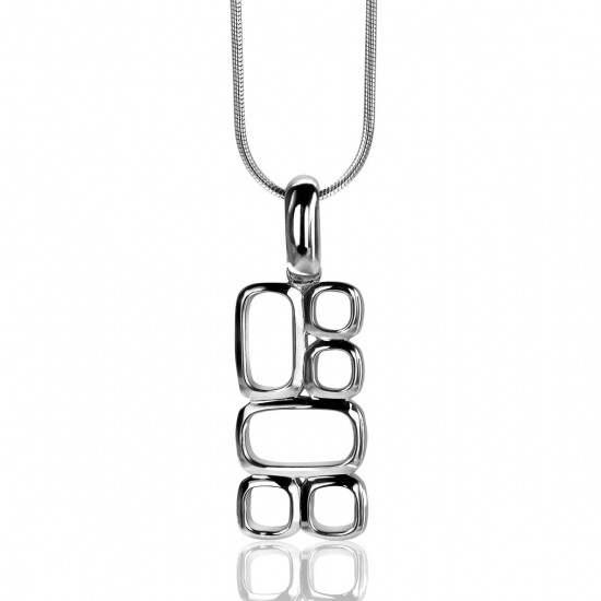 Mart Visser by ZINZI zilveren hanger glad MVH3 (zonder collier)