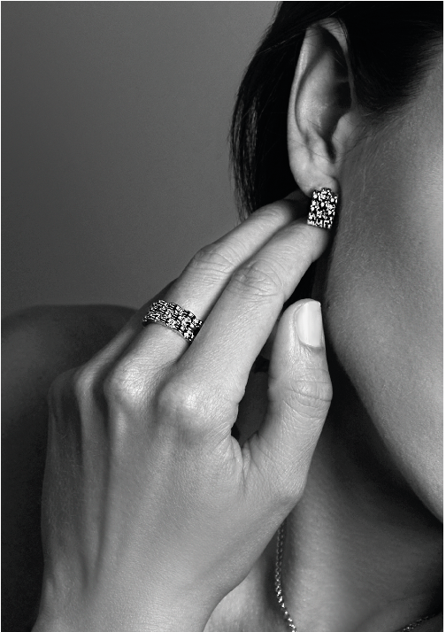 Mart Visser by ZINZI zilveren brede schakel ring 8mm breed MVR22
