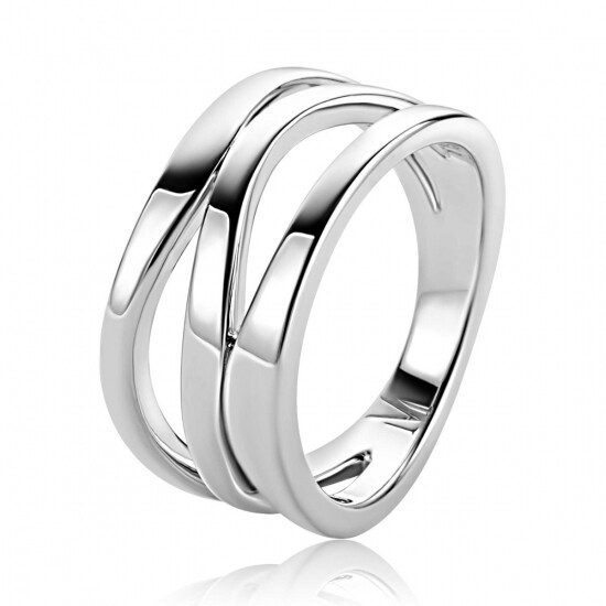 Mart Visser by ZINZI zilveren multi-look ring 11,5mm breed organisch gevormd MVR25
