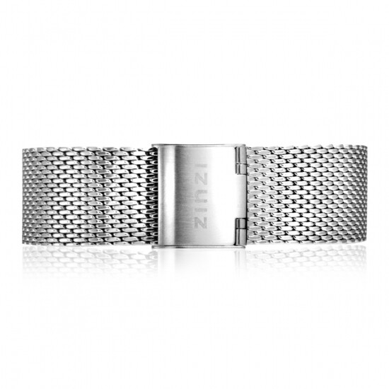 Zinzi stalen mesh horlogeband zilvergekleurd 18mm RETBAND1
