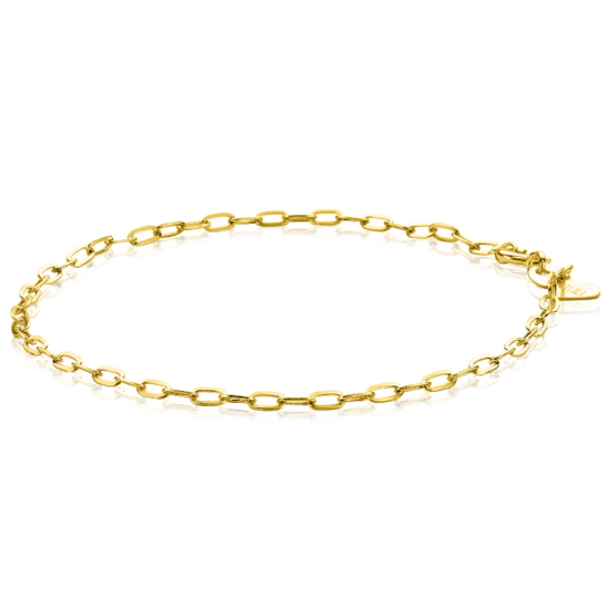ZINZI 14K Gold Bracelet Oval Chains 2,2mm width ZGA291