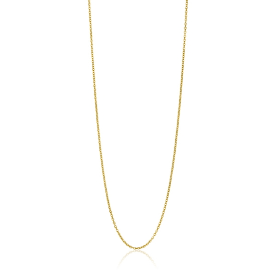 42cm ZINZI Gold 14 krt anker ketting 0,9mm breed, ideaal om je hanger aan te bevestigen ZGLA42-09