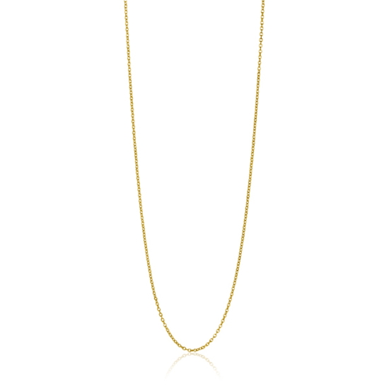 45cm ZINZI Gold 14 krt anker ketting 0,9mm breed, ideaal om je hanger aan te bevestigen ZGLA45-09
