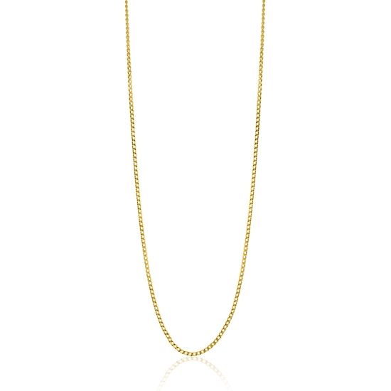 45cm ZINZI Gold 14 krt gourmet ketting 0,8mm breed, ideaal om je hanger aan te bevestigen ZGLG45-08