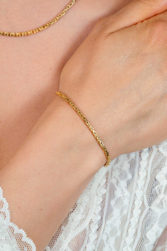 ZINZI zlv.armband gg.verg.koningsschakel mass.2mm