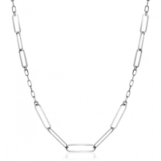 ZINZI zilveren ketting met verschillende paperclip schakels 40-45cm ZIC-BF60
