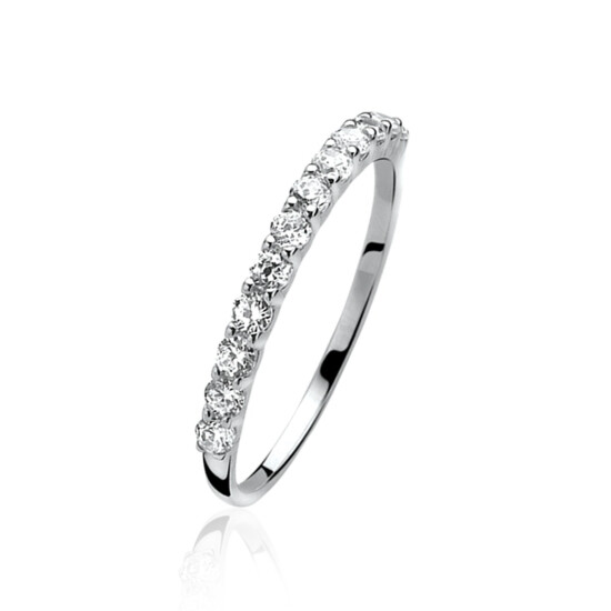 ZINZI silberner Ring weiß ZIR827
