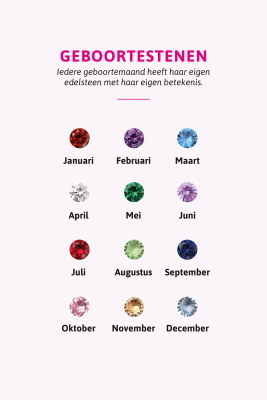 ZINZI zlv.oorbedels birthstones robijn cz