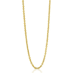 60cm ZINZI gold plated zilveren anker ketting ZILC-A60G