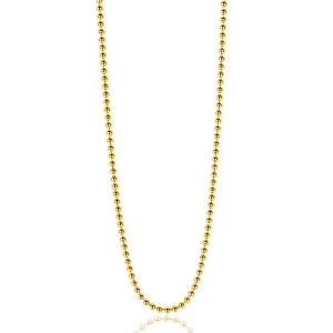 45cm ZINZI Gold Plated Sterling Silver Beads Necklace ZILC-B45G