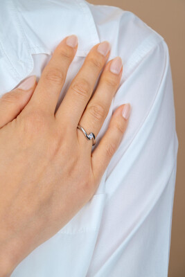 ZINZI zlv. ring slagmodel met zirconia mt.62
