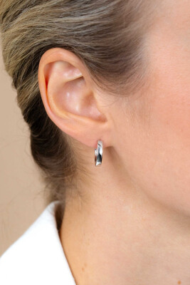 15mm ZINZI Sterling Silver Hoop Earrings width 3mm ZIO191