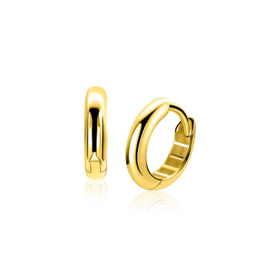 ZINZI GOLD klapcreolen halfronde buis 12x3mm