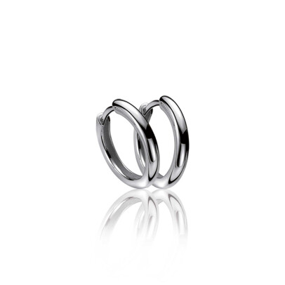 ZINZI zilveren oorringen 15 x 2mm glad met luxe klapsluiting ZIO401