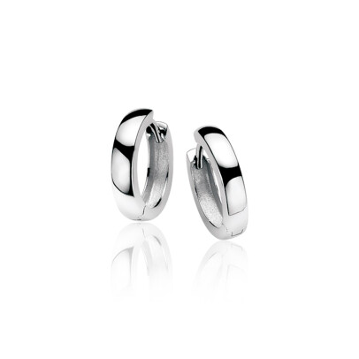 Zinzi zilveren oorringen 15 x 3mm glad met luxe klapsluiting ZIO191