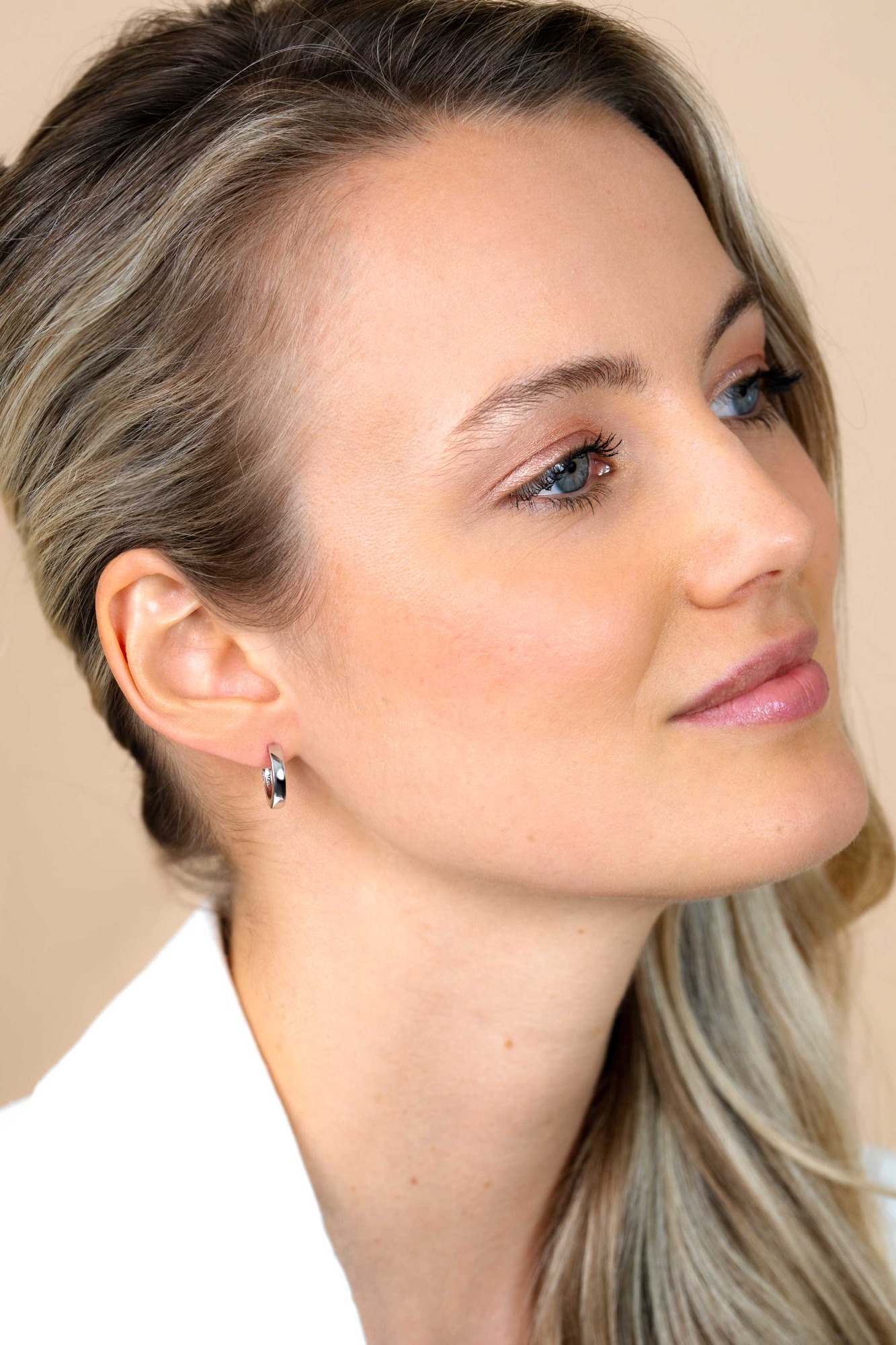 15mm ZINZI Sterling Silver Hoop Earrings width 3mm ZIO191