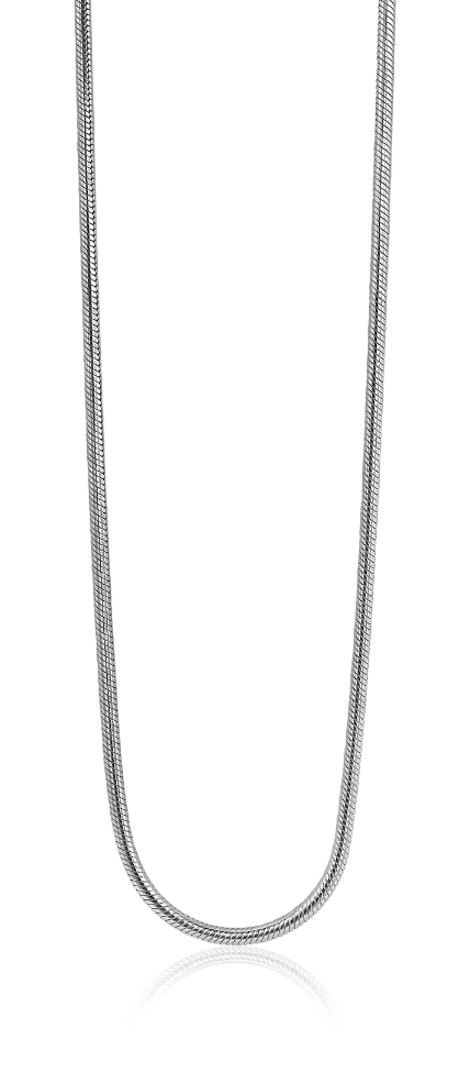 42cm Zinzi zilveren slangen collier 1,5mm breed ZISL15-42