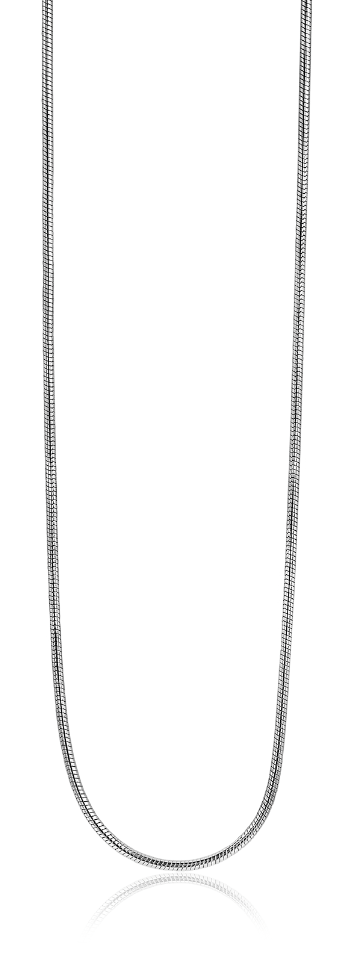 42cm Zinzi zilveren slangen collier 1mm breed ZISL42